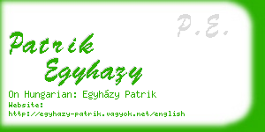 patrik egyhazy business card