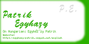 patrik egyhazy business card